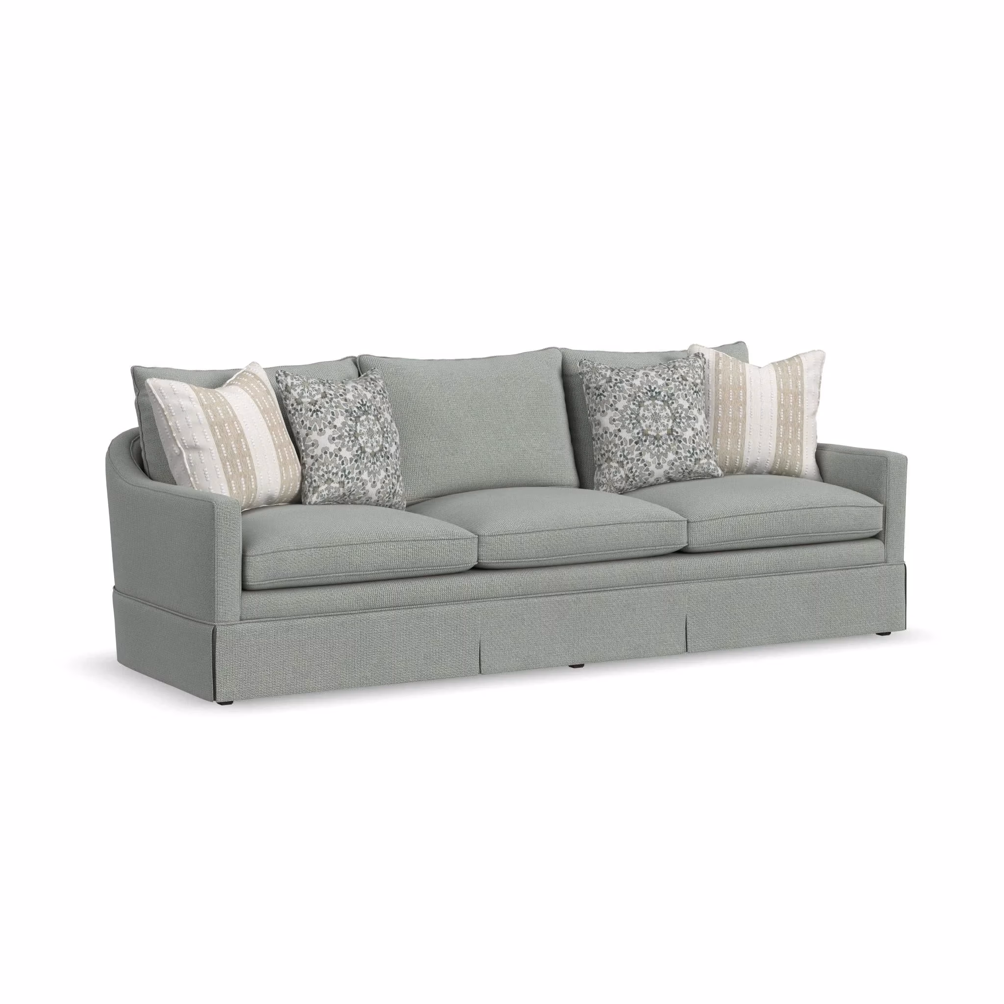 5740b9146c550b4d41f5fa38147059e8 Eleanora Fabric Large Three-Cushion Sofa - Image 1