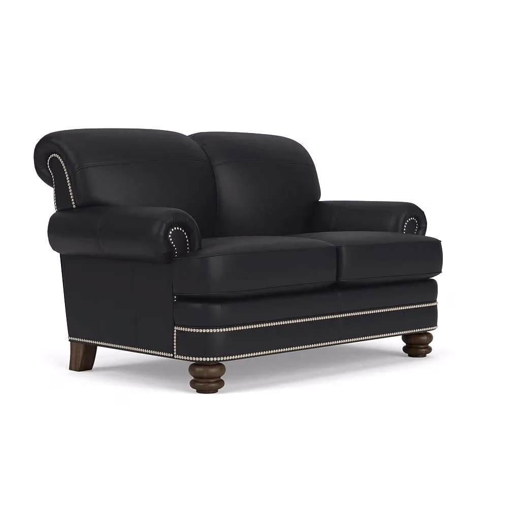 6fe66a09f3f9267b88be89b3603b1c20 Bay Bridge Leather Loveseat - Image 1