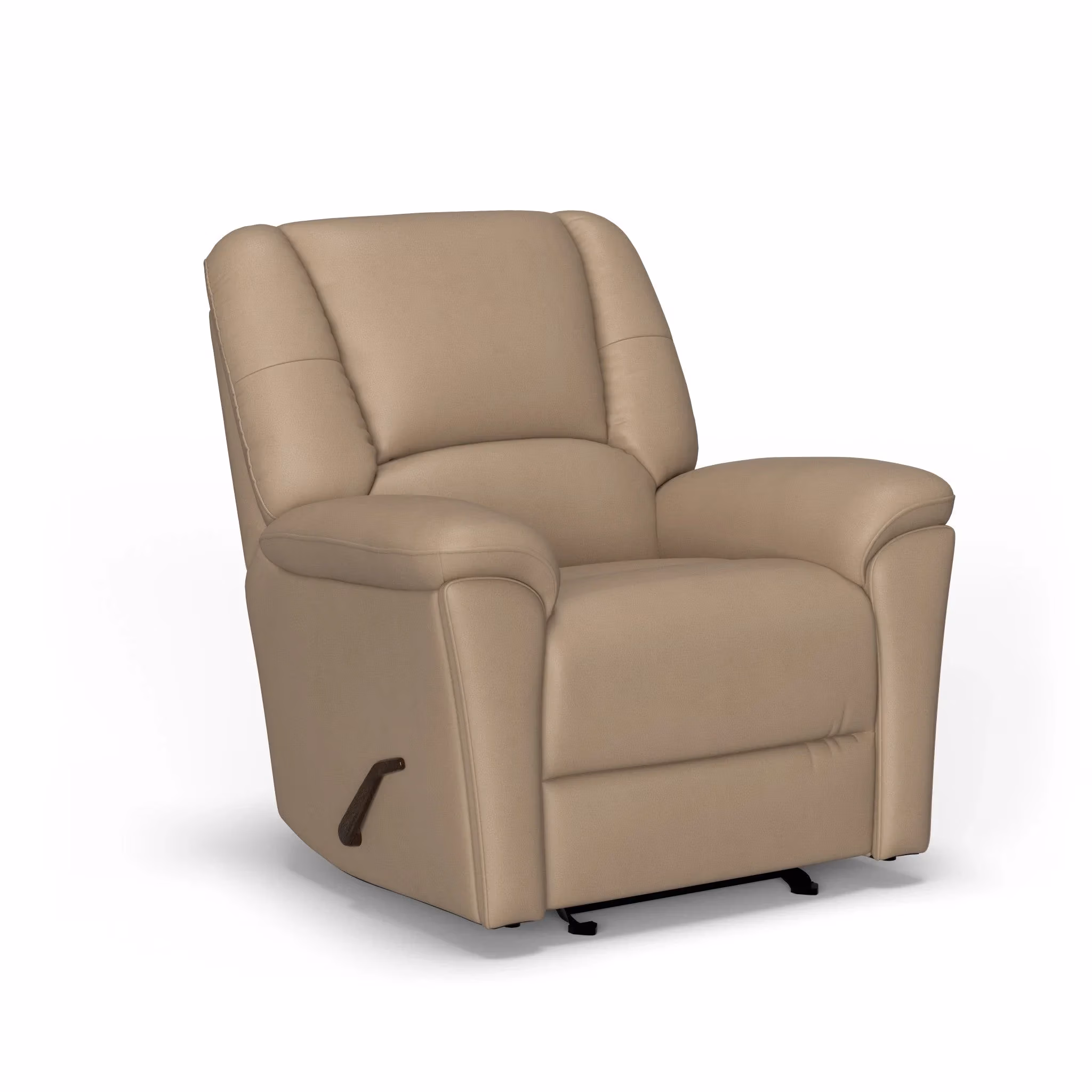 770fda7eee8bb975feb4547ba3964a10 Plush Leather Gliding Recliner - Image 1