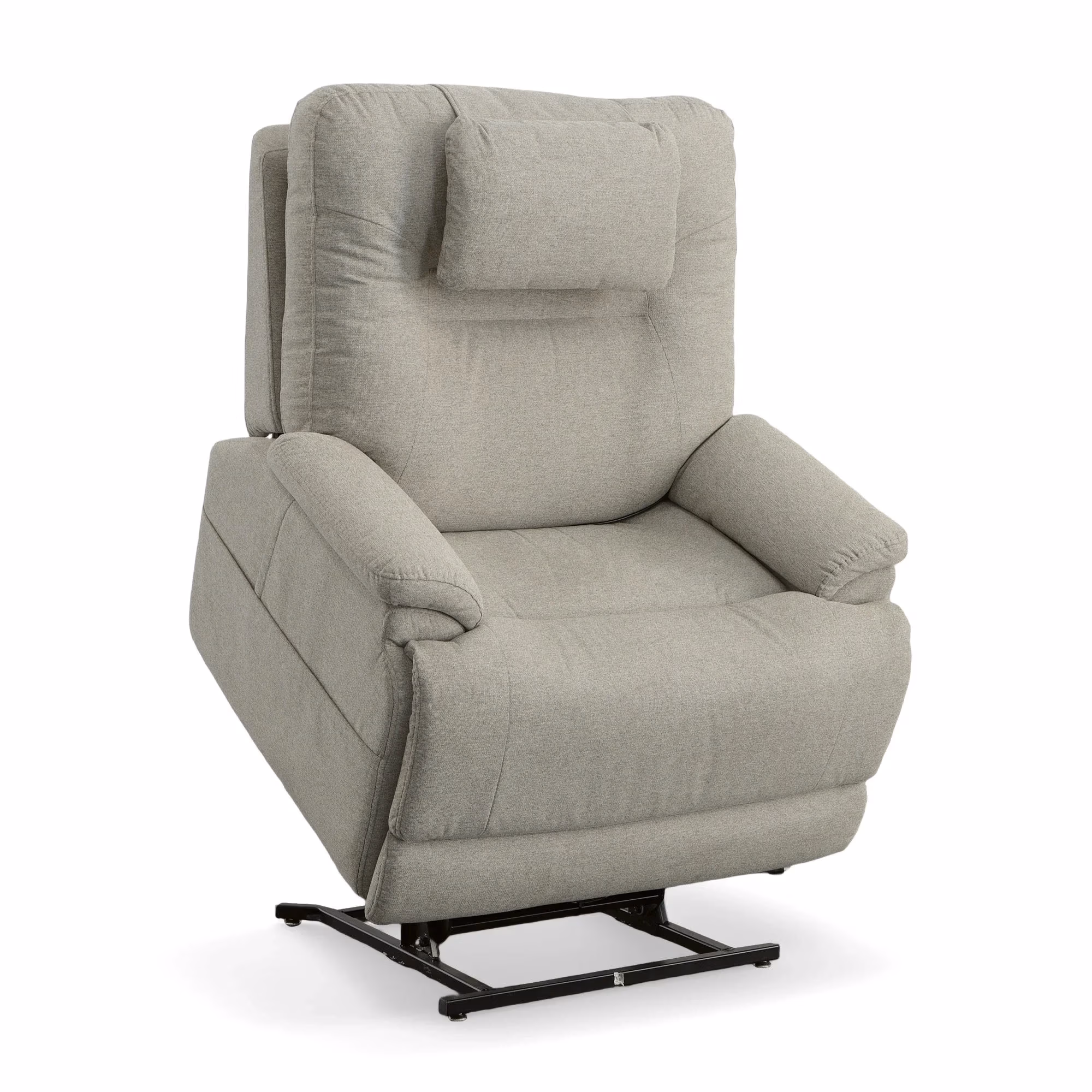 7bea984c12eab1656564e09089727227 Zecliner Model 2 Dove Fabric Power Lift Sleep Recliner with Power Headrest & Lumbar - Image 1