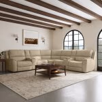 Henry Leather Power Reclining Sectional with Power Headrest & Lumbar - Image 2