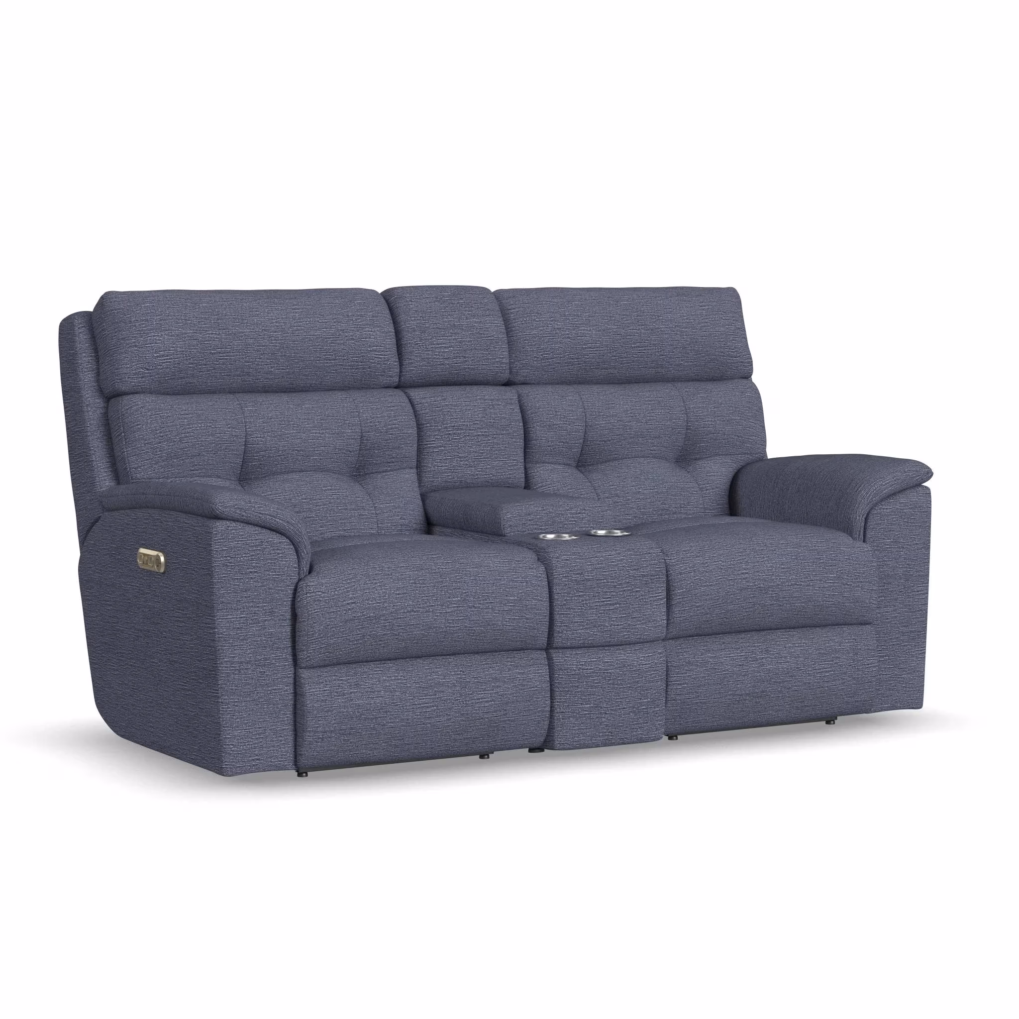 86f7803146b7b22653cb1bf8fa850982 Mason Fabric Power Reclining Loveseat with Console & Power Headrests - Image 1