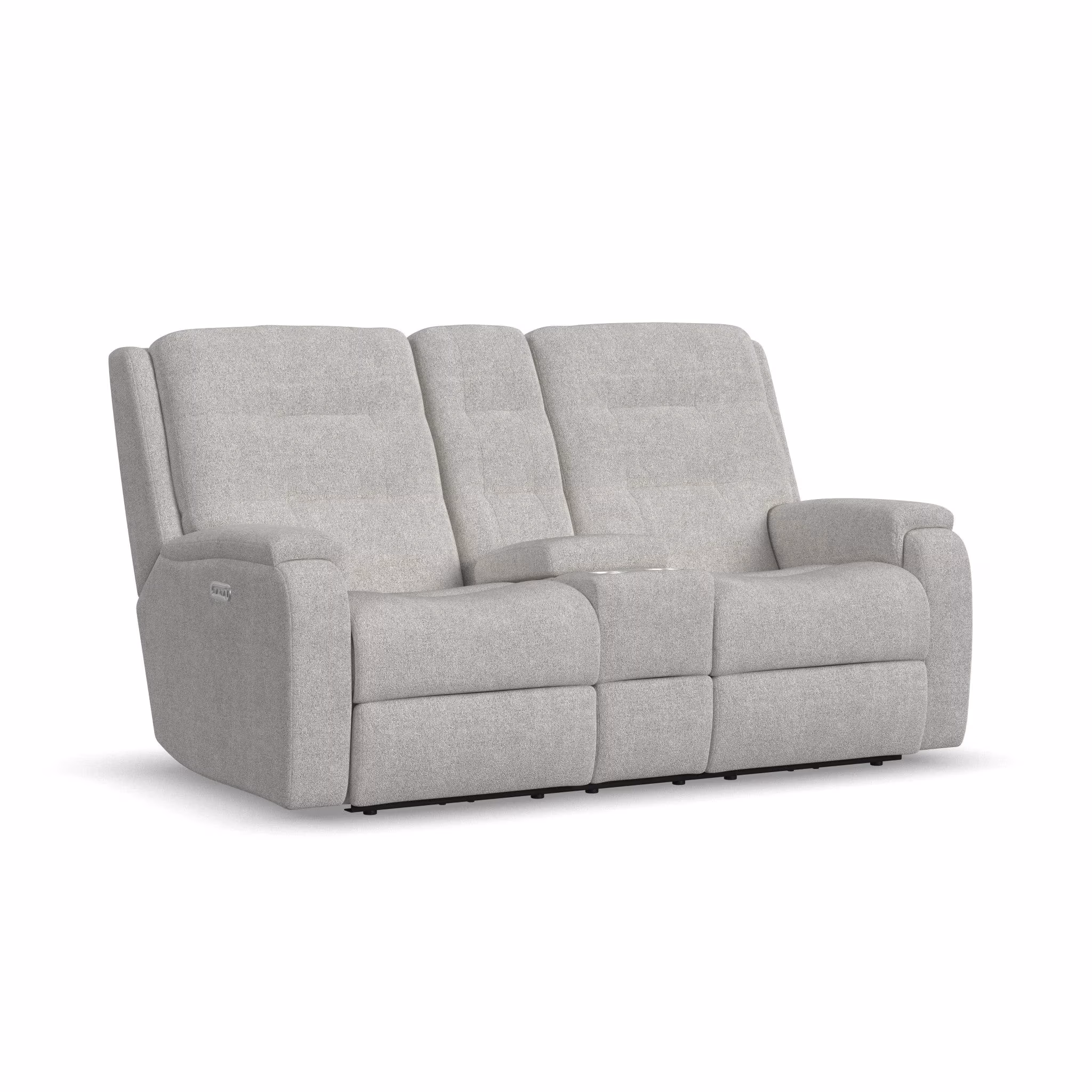 8c23ab8df8dbfc3dc5d2e085d8a9f439 Arlo Fabric Power Reclining Loveseat with Console & Power Headrests - Image 1