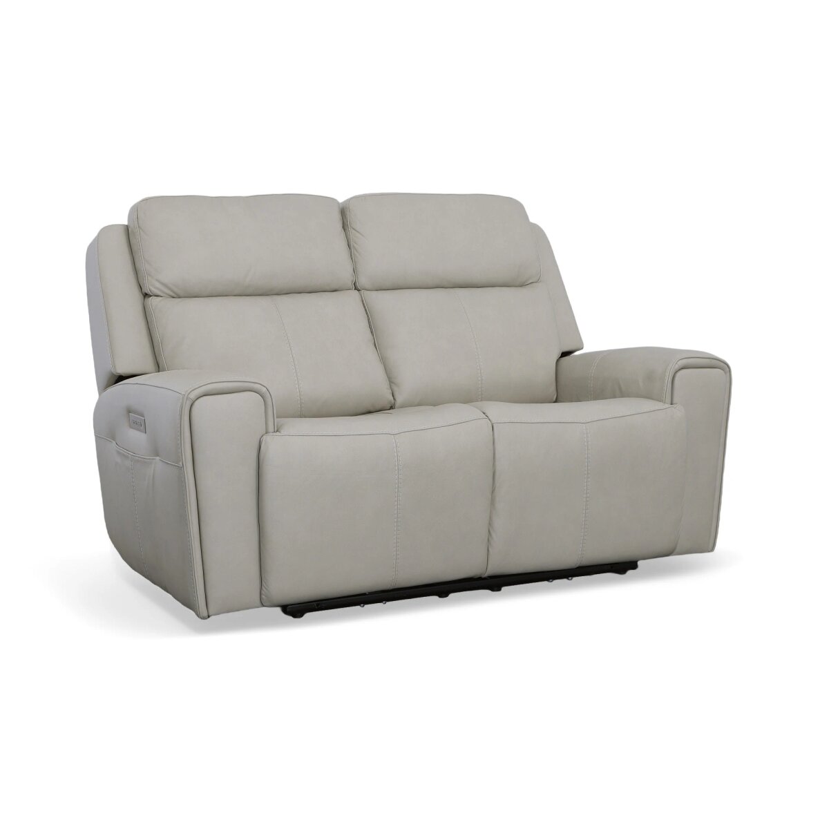 9b38604e073bea4c624e3201df30b796 Barnett Gray Matters Leather Power Reclining Loveseat with Power Headrests & Lumbar - Image 1