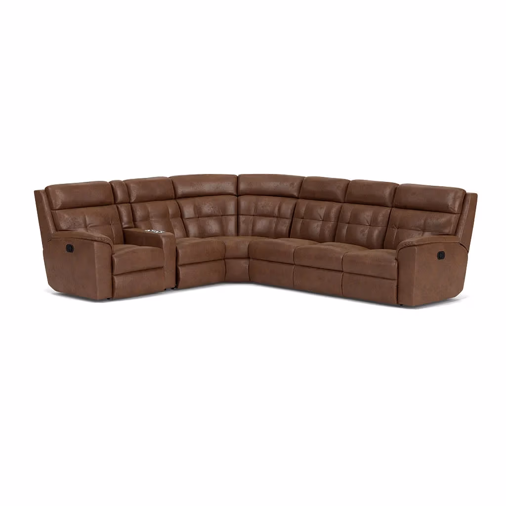 9bcb27367c54f0cbe0af7c026151a569 Mason Fabric Reclining Sectional - Image 1