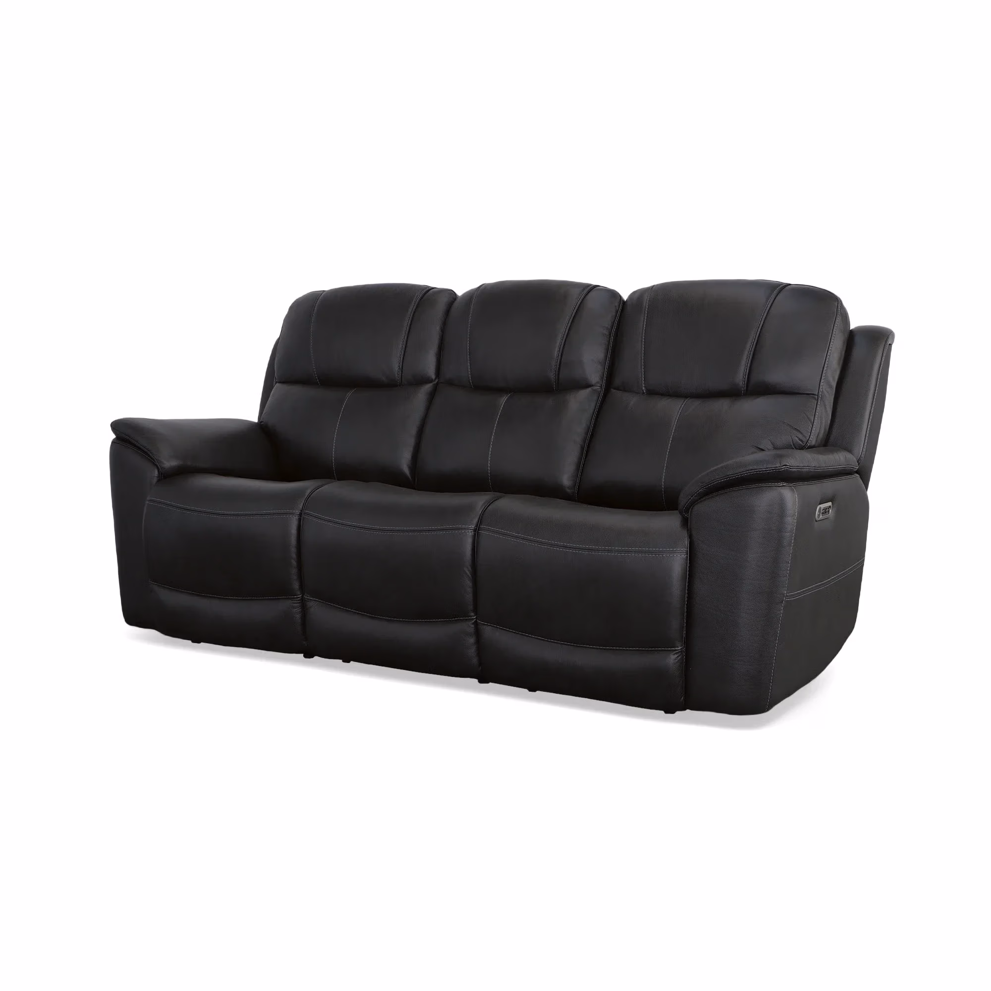 a2846bff5a7fb723570ff4d0a9c30ffd Crew Leather Power Reclining Sofa with Power Headrests & Lumbar - Image 1