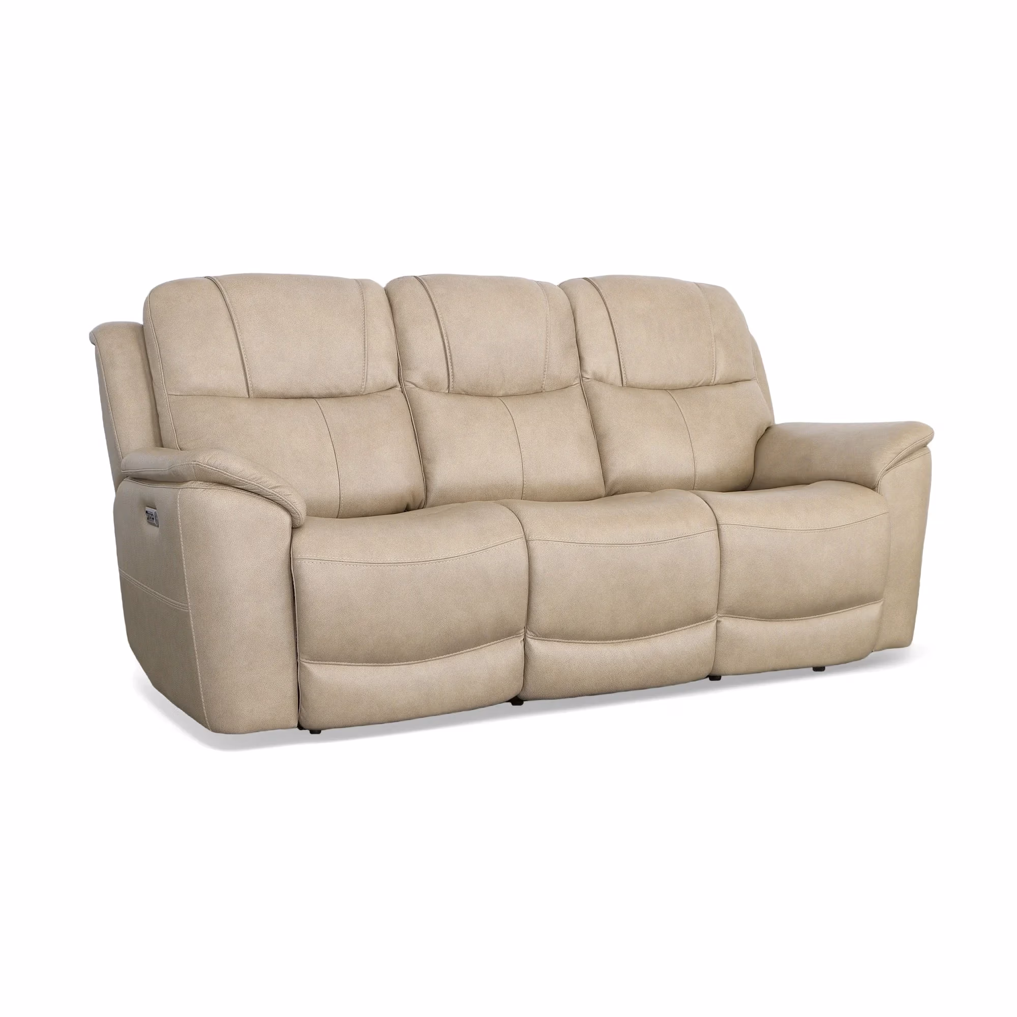 a4d8b7d8844d0c8dc8df72dfa3955a20 Crew Pebble Leather Power Reclining Sofa with Power Headrests & Lumbar - Image 1