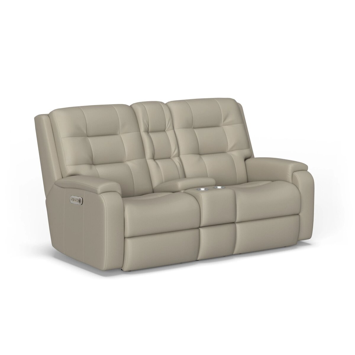 ae12b4a95e2d53e106a71b4e349223c9 Arlo Leather Power Reclining Loveseat with Console & Power Headrests - Image 1