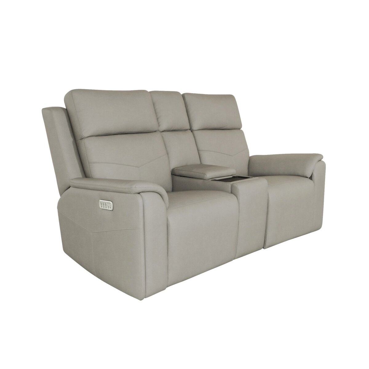 af02d32ffe3aa4b16473e39fa13414e9 Vernon Fabric Power Reclining Loveseat with Console, Power Headrests, Lumbar, Heat & Massage - Image 1