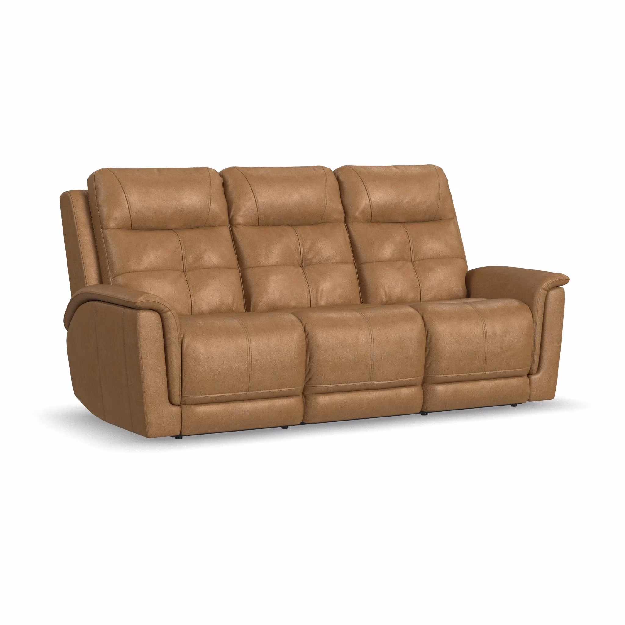 b569f01c20e6a8c78383e603bad07ed9 Ranger Leather Power Reclining Sofa with Console, Power Headrest, Lumbar, Heat & Massage - Image 1