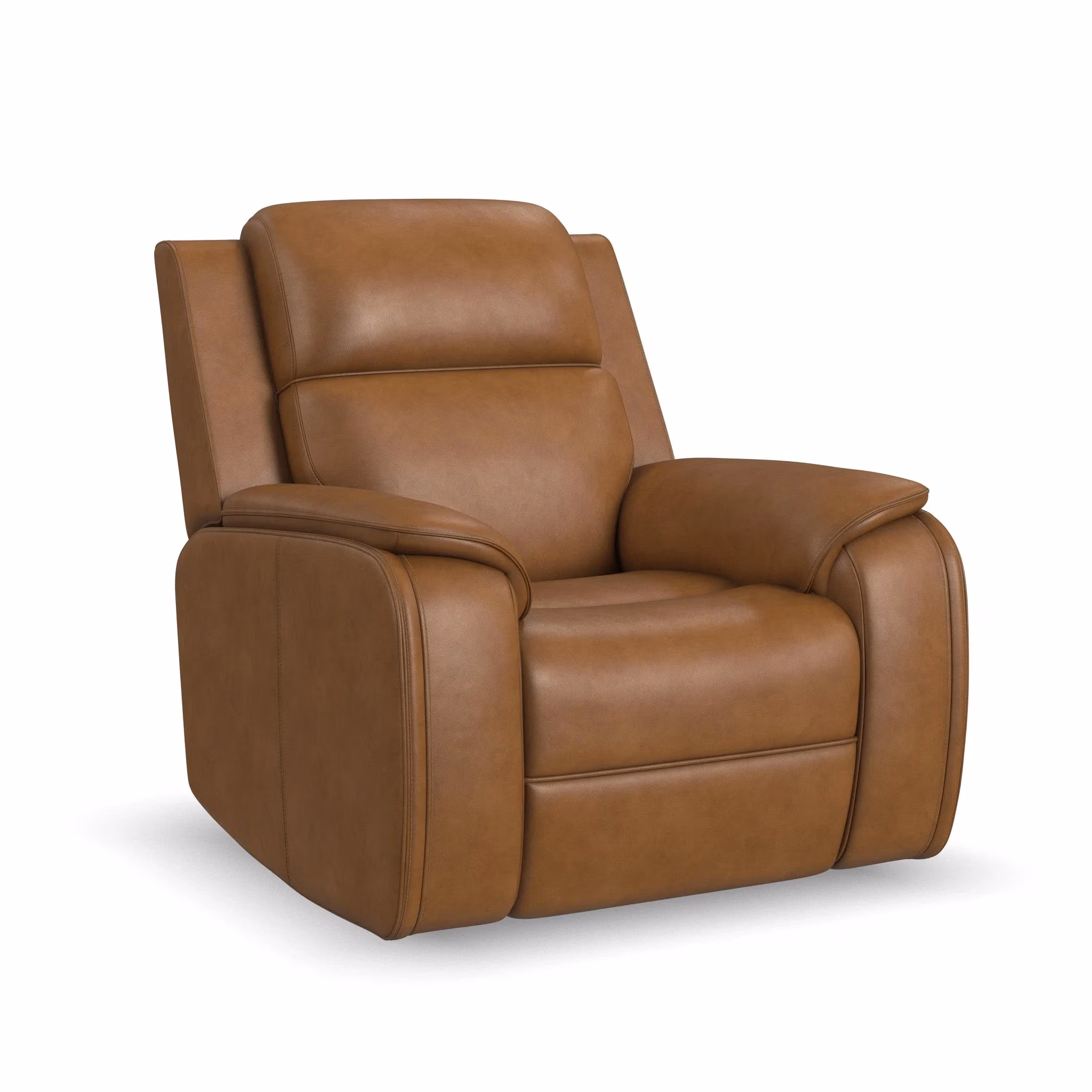 ba311645bb2c58b16b617b4f5ecd6f9c Ziggy Leather Power Recliner with Power Headrest, Lumbar, Heat & Massage - Image 1