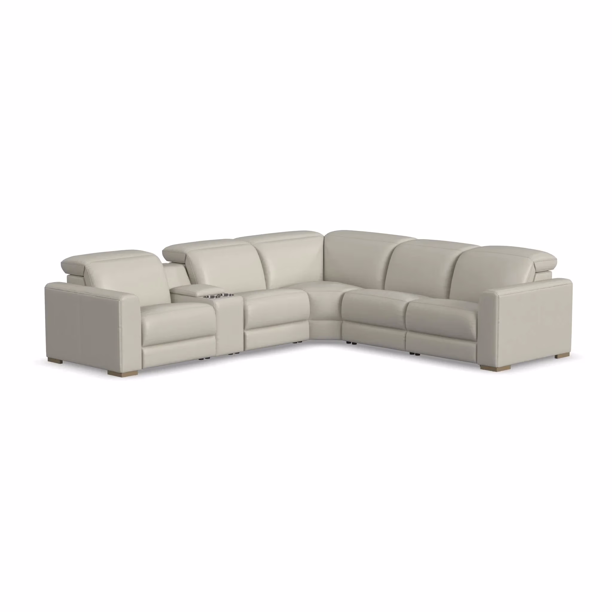 ca0b1578e53c0be40e3c73f3560e3c30 Aurora Leather Power Reclining Sectional with Power Headrests - Image 1