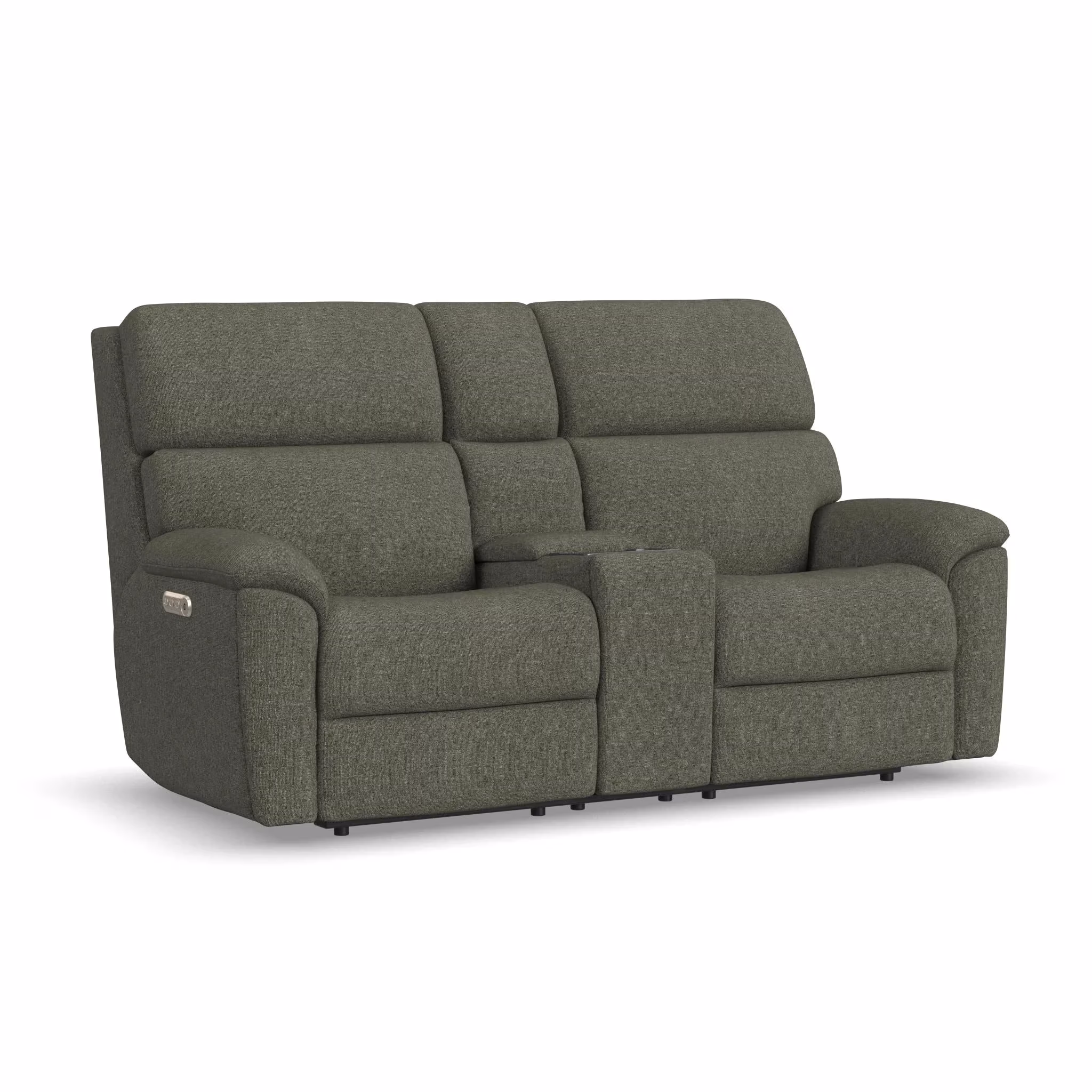 d1f9af2e220247f8b3e748626baf4e52 Porter Fabric Power Reclining Loveseat with Console, Power Headrest, & Lumbar - Image 1