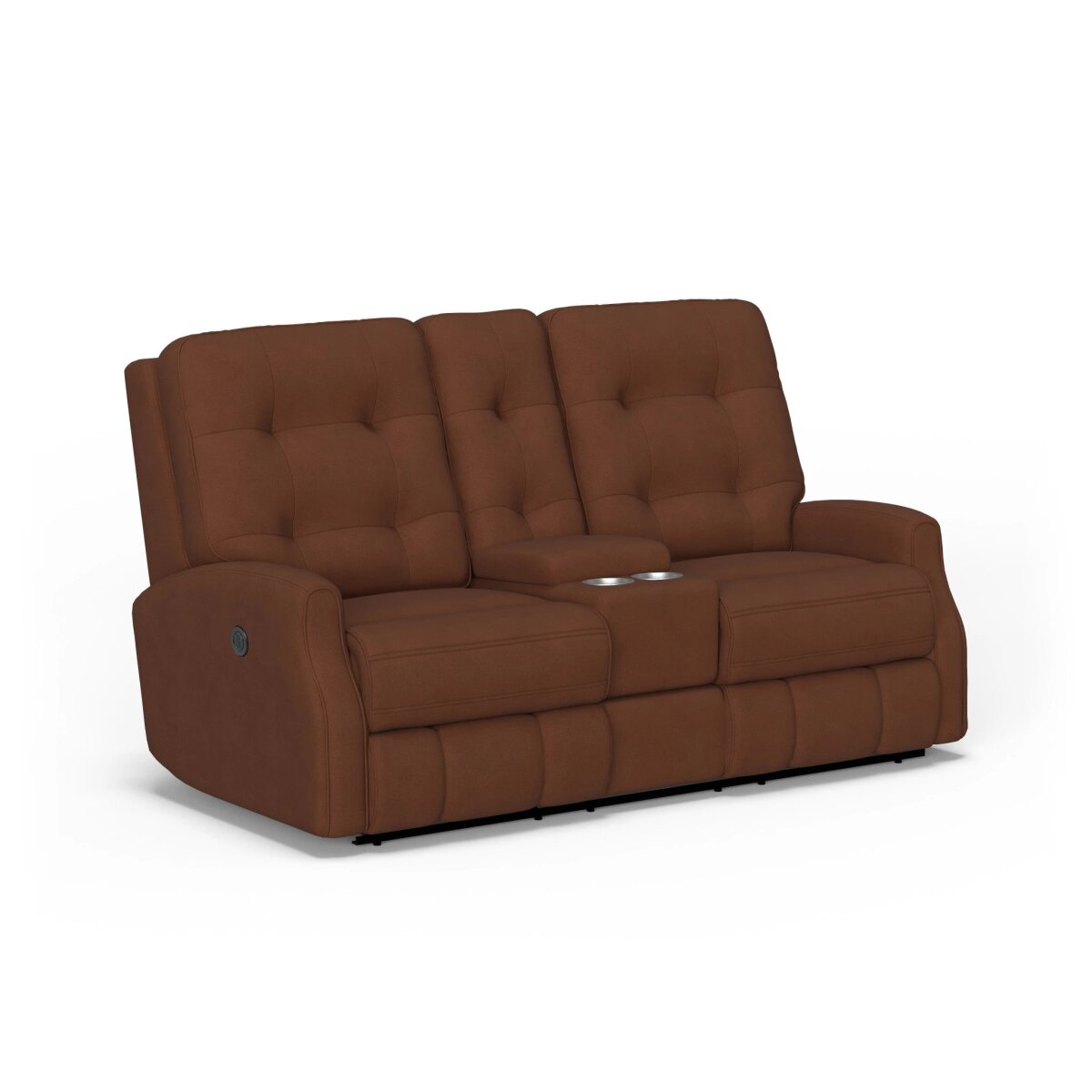 f238dc204279b83e49f2a3c4e1943c4c Devon Fabric Power Reclining Loveseat with Console - Image 1