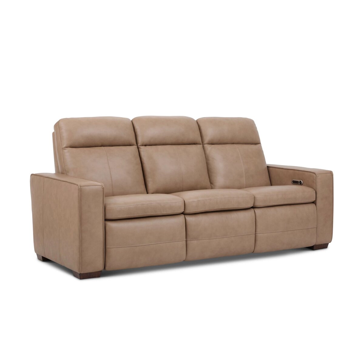 f4c5e449ac68cf00b2d986c8baf6845a Dutch Leather Power Reclining Sofa with Console, Power Headrest, & Lumbar - Image 1