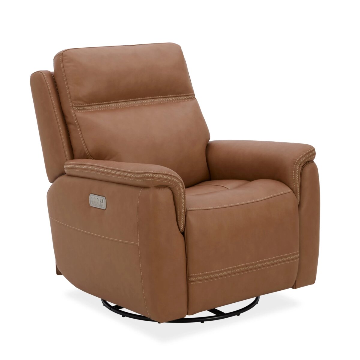 f80b7c5533c1e356d2fda5f1ae1c4d57 Sawyer Harvest Leather Swivel Glider with Power Headrest, Lumbar, Heat & Massage - Image 1